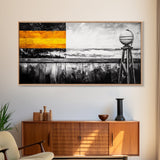 Buoy, Nautical, Ocean, Abstract, Framed Canvas Print, Coastal Decor, Beach House Wall Art, Minimalist Art, Modern Abstract Painting