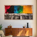 Colorful Abstract, Modern Wall Art, Bold Geometric Design, Expressive Painting, Living Room Accent, Artistic Home Decor, Canvas Print