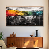 Abstract Expressionist Art, Dripping Paint Canvas, Minimalist Decor, Bold Contemporary Artwork, Modern Gallery Wall, Framed Canvas Print
