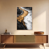 Driftwood, Rustic Nature Art, Framed Canvas Print, Black and White Photography, Earthy Tones, Beach House Decor, Minimalist Home Art