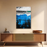 Ocean Waves, Abstract Seascape, Blue Wall Art, Coastal Decor, Modern Nautical, Large Wall Art, Living Room, Canvas Print, Gift Idea
