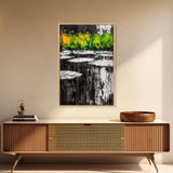Water Lilies, Abstract Pond Art, Zen Nature Decor, Peaceful Landscape, Serene Greenery, Modern Home Style, Canvas Print, Living Room