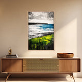 Coastal Serenity, Ocean View, Beach Horizon, Framed Canvas Print, Seascape Art, Modern Home Decor, Nautical Wall Art, Office Decor