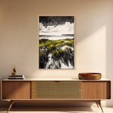 Dune Grass, Coastal Landscape Wall Art, Beach House Decor, Serene Nature Print, Rustic Seaside Art, Framed Canvas Print
