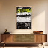 Black and Green, Abstract Expressionism, Modern Canvas Print, Minimalist Art, Bold Statement Piece, Home Office Decor, Unique Artwork