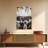 Black and White, Modern Abstract Art, Minimalist Canvas Print, Large Wall Art, Neutral Home Decor, Contemporary Office Artwork