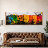 Vibrant Abstract, Colorful Texture, Bold Art, Framed Canvas Print, Boho Wall Art, Modern Home Decor, Statement Painting, Office Art