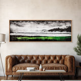 Stormy Beach, Coastal Landscape, Black and White, Canvas Print, Large Wall Art, Modern Home Decor, Bedroom Wall Art, Minimalist Aesthetic