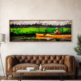 Kayak Adventure, Outdoor Canvas Print, River Wall Art, Nature Inspired, Sports Decor, Modern Home Art, Living Room Canvas Print