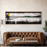 Monochrome Meadow, Landscape Canvas Print, Nature Wall Art, Farmhouse Decor, Rustic Art, Countryside Scene, Living Room Wall Art