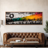 Cosmic Landscape, Surreal Art, Dreamy Forest, Framed Canvas Print, Mystical Wall Art, Fantasy Home Decor, Living Room Statement Art