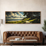 Coastal Path, Ocean View, Beach Landscape, Tranquil Art Print, Blue Green Decor, Relaxing Wall Art, Framed Canvas Print, Housewarming
