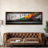 Industrial Ramp, Urban Minimalist, Canvas Print, Monochrome Wall Art, Modern Home Decor, Office Artwork, Geometric Abstract, Grayscale Painting