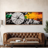 Sea Urchin, Ocean Abstract, Canvas Print, Nautical Wall Art, Coastal Home Decor, Modern Seaside Artwork, Beach House Painting, Black and White