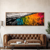 Vibrant Abstract Landscape, Nature Painting, Bold Statement Art, Modern Home Decor, Contemporary Wall Art, Living Room Artwork, Canvas Print