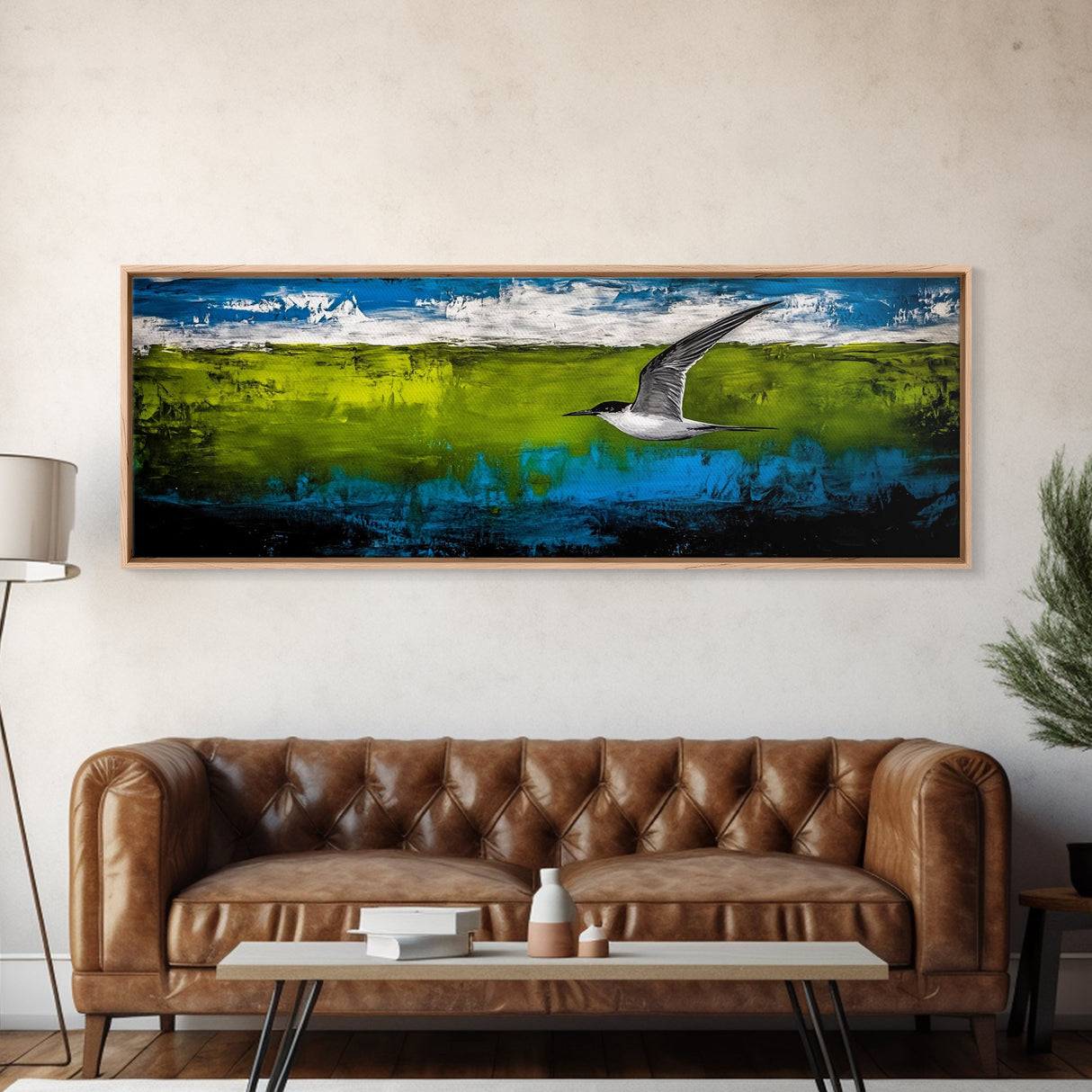 Stormy Mountains, Landscape Wall Art, Dramatic Sky Print, Nature Decor, Rustic Home Art, Black and White Painting, Framed Canvas Print