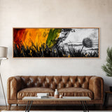 Abstract, Coastal, Windswept, Beach, Canvas Print, Autumn Wall Art, Living Room Decor, Bold Colors, Modern Art, Large Wall Art