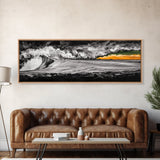 Dramatic, Ocean Wave, Black and White, Canvas Print, Coastal Wall Art, Modern Home Decor, Large Wall Art, Minimalist Art, Bedroom Wall Art