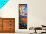 Autumn Field, Golden Wheat, Country Sunset Art, Rustic Farmhouse Decor, Vibrant Fall Colors, Living Room Accent, Canvas Print