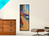 Palm Beach, Sunset, Tropical Escape Canvas Print, Coastal Bedroom Wall Art, Bold Ocean Painting, Colorful Seaside Decor