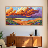 Coastal Sunset, Sandy Dunes, Ocean View, Canvas Print, Beach sunset artwork perfect Bathroom Wall Art or Tranquil Bedroom Decor