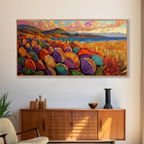 Beach Shells, Coastal, Colorful, Framed Canvas Print, tropical seashell wall art, beach boho decor, vibrant summer bathroom art