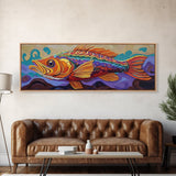 Tropical Fish Painting, Vibrant Ocean Life, Canvas Print, Coastal Kitchen Wall Art, Underwater Theme Decor, Boho Beach Art