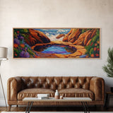 Tidal Pool Escape, Coastal Flowers, Ocean Breeze, Framed Canvas Print, Spa Wall Art, Nature Inspired Decor, Beach Vibe Artwork