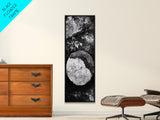 Zen Circle Stone, Forest Texture, Nature Balance, Canvas Print, Rustic Bathroom Decor, Earthy Wall Art, Minimalist Natural Style
