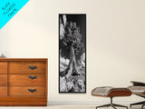 Majestic Tree, Nature Power, Earth Energy, Black White Art, Framed Canvas Print, Modern Rustic Decor, Cabin Wall Art, Tree Lover Gift
