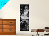 Seaside Picnic Spot, Tranquil Coastal Scene, Nature Landscape, Framed Canvas Print, Dining Room Print, Beach House Wall Art, Hallway Decor