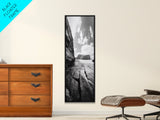 Ocean Cliffs, Moody Coast, Nature Wall Art, Canvas Print, Modern Coastal Decor, Minimalist Seascape, Bathroom or Bedroom Artwork