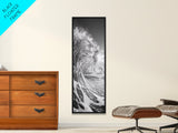 Ocean Wave, Splash Art, Dramatic Sea, Framed Canvas Print, Surfer Gift, Beach House Decor, Dynamic Water Scene, Nature Photography