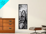 Prairie Wagon Wheel, Antique Rustic Wall Decor, Western Homestead Art, Barnhouse Style Print, Canvas Print, Fall Living Room Art