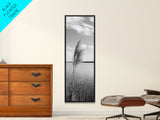 Lakeside Grasses, Windy Waterscape Print, Minimal Nature Art, Calm Landscape Decor, Bathroom or Office Wall Art, Canvas Print