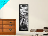 Stone Water Channel, Ancient Pathway Art, Moody Landscape Photography, Historical Wall Decor, Study or Hallway Accent, Canvas Print