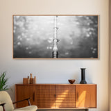 Fishing Pole, Water Focus, Tranquil Reflections, Minimalist Angler Art, Canvas Print, Cabin Wall Art, Lakehouse Decor