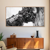 Coastal Texture, Tidepool Abstract, Modern Ocean Nature, Framed Canvas Print, Bathroom Wall Art, Marine Minimalist Photography