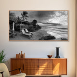 Tropical Beach Sunset, Coastal Retreat Art, Island Vibes, Ocean Paradise Canvas Print, Bedroom Wall Art, Boho Beach House Decor