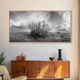 Desert Coral Plant, Dry Earth Botanical, Surreal Nature Texture, Minimal Wild Scene, Canvas Print, Office Wall Art, Earthy Decor