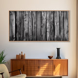 Rustic Wood, Weathered Planks, Barn Texture, Framed Canvas Print, Farmhouse Wall Art, Minimalist Rustic Decor, Kitchen Wall Art, Neutral Tones