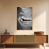 Ocean Wave, Surf Wall Art, Seascape Photography, Framed Canvas Print, Coastal Decor, Beach House Art, Bathroom Wall Art, Minimalist Art