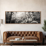 Jungle Light, Nature Vibe, Wild Forest, Framed Canvas Print, Boho Wall Art, Office Wall Decor, Earthy Tones Art, Rainforest Wall Print