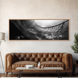 Deep Sea Net, Ocean Mood, Fisherman Style, Framed Canvas Print, Nautical Wall Art, Maritime Decor, Coastal Office Wall Art, Dark Ocean Print