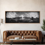 World Map, Globe Horizon, Explorer’s Dream, Canvas Print, Travel Wall Art, Surreal Photography, Study Room Adventure Decor