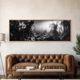 Kelp Forest, Underwater Magic, Ocean Depths, Framed Canvas Print, Marine nature photography, Bathroom wall decor, Moody coastal aesthetic
