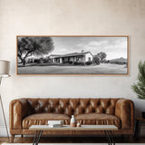 Spanish Ranch, Desert Landscape, Tranquil Home, Canvas Print, Southwestern Wall Art, Neutral Tones, Living Room Decor, Rustic Home Style