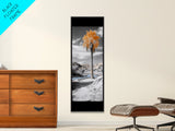 Orange Palm, Desert Oasis, Tropical Escape, Surreal Nature Scene, Framed Canvas Print, Boho Bathroom Wall Art, Desert Decor, Bedroom Decor