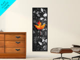 Maple Leaf Focus, Autumn Ground, Fall Vibes, Canvas Print, Nature Photography, Minimalist Art, Entryway Wall Decor, Earth Tone Aesthetic