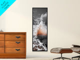 Splash Art, Sea Foam, Sunset Water, Ocean Spray, Canvas Print, Bathroom Wall Art, Beach Aesthetic, Abstract Coastal Photography